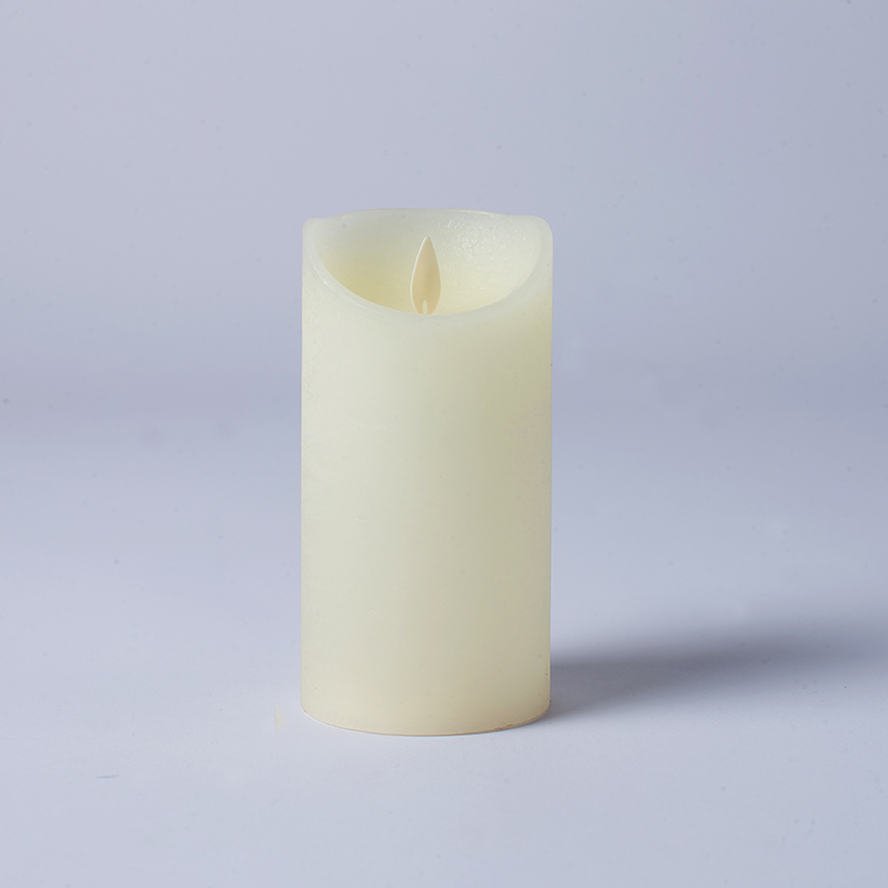 Set di 3 candele senza fiamma in vera cera avorio