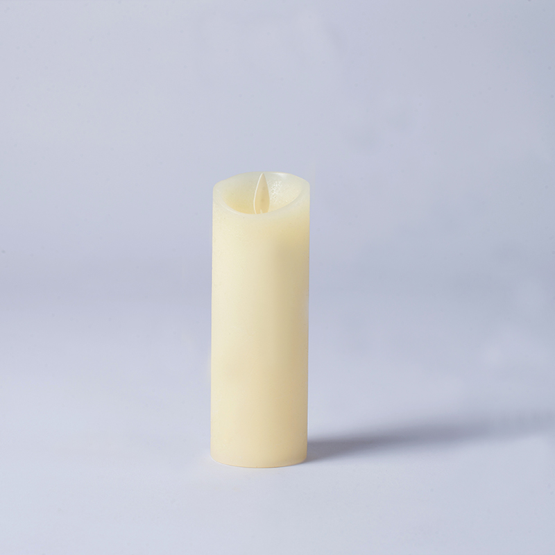 Confezione da 3 candele a colonna senza fiamma tremolanti color avorio